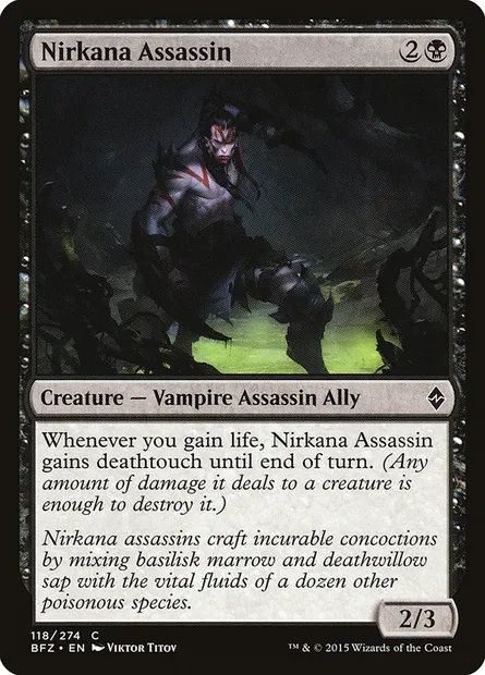 Nirkana Assassin, Magic card BFZ 118 — Battle for Zendikar set