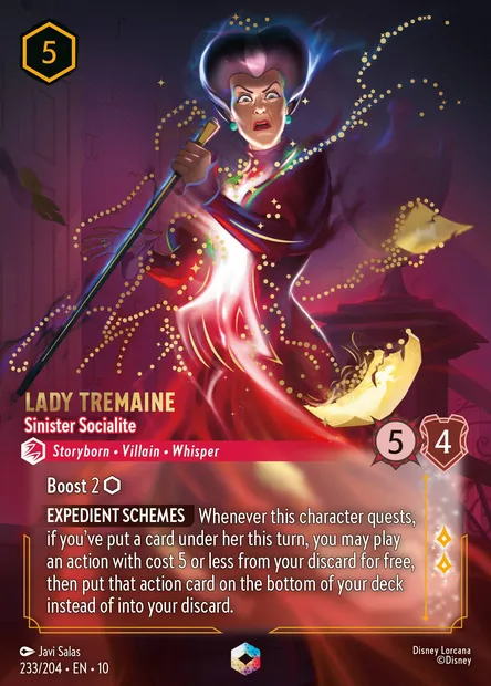 Lady Tremaine - Sinister Socialite, Disney Lorcana card CH10-233 — Whispers in the Well set
