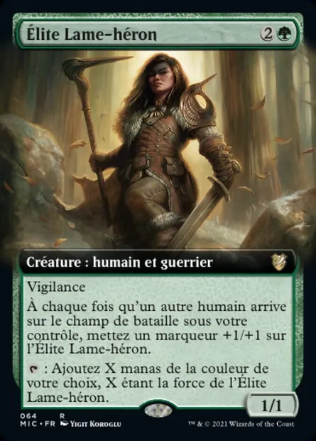Élite Lame-héron, carte Magic MIC 64 — extension Midnight Hunt Commander