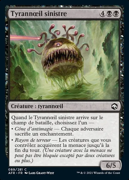 Tyrannœil sinistre, carte Magic AFR 89 — extension Forgotten Realms: Aventures dans les Royaumes Oubliés