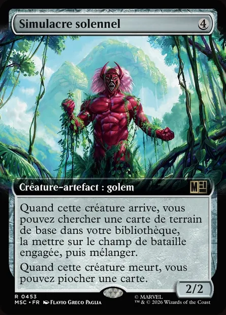Simulacre solennel, carte Magic MSC 453 — extension Marvel Super Heroes Commander