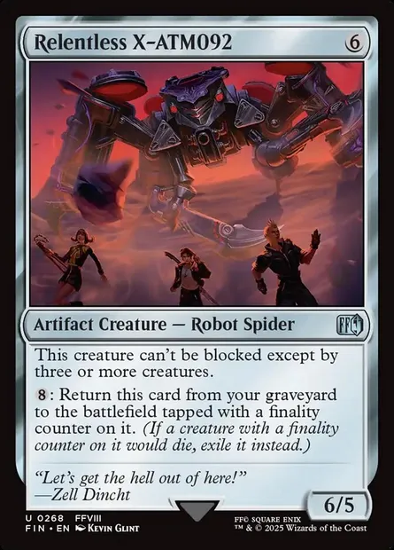 Relentless X-ATM092, Magic card FIN 268 — Final Fantasy set