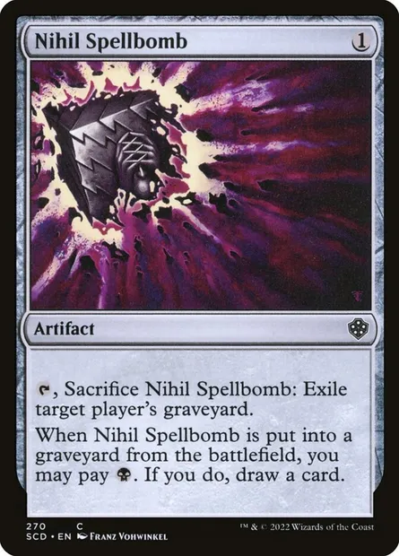 Nihil Spellbomb, Magic card SCD 270 — Starter Commander Decks set