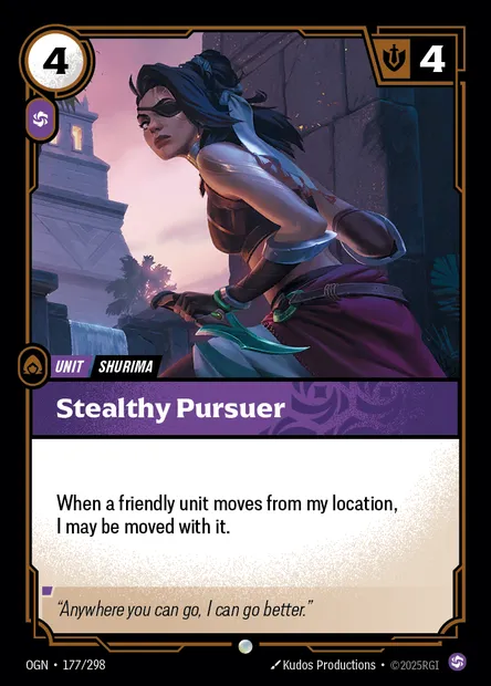 Stealthy Pursuer, Riftbound card OGN 177 — Origins set
