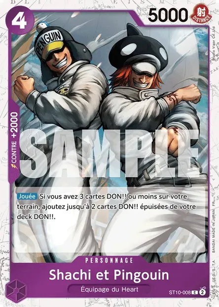 Shachi et Pingouin, carte One Piece ST10-008 — extension The Three Captains