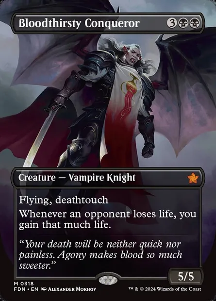 Bloodthirsty Conqueror, Magic card FDN 318 — Foundations set