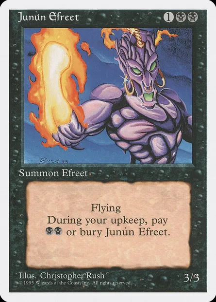 Éfrit djunúnide, carte Magic 4ED 143 — extension Quatrième Edition