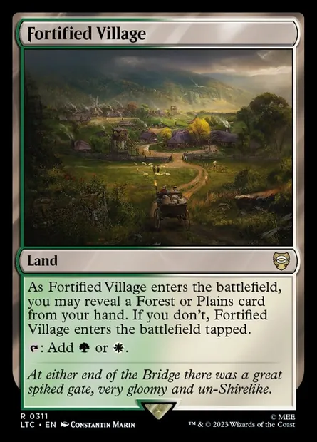 Fortified Village, Magic card LTC 311 — Tales of Middle-earth Commander set