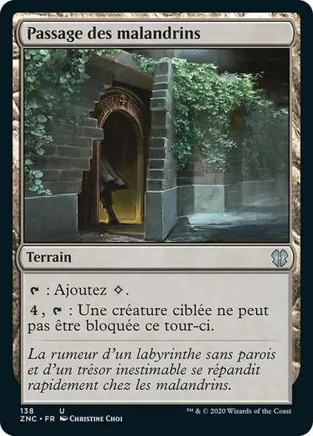 Passage des malandrins, carte Magic ZNC 138 — extension Zendikar Rising Commander