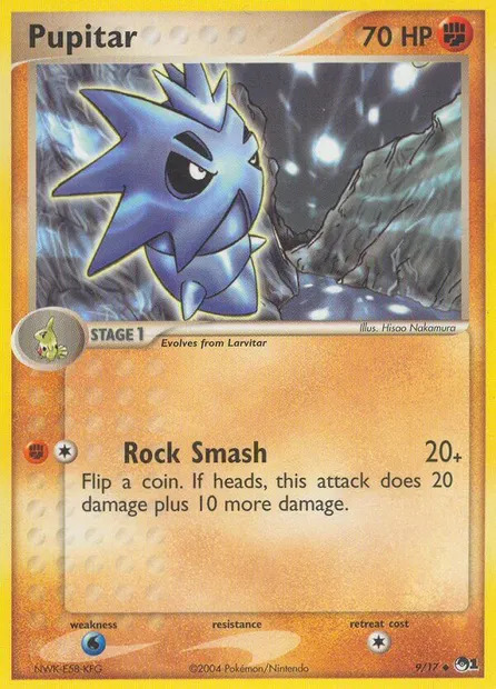 Pupitar, Pokémon card P1 9 — POP Series 1 set