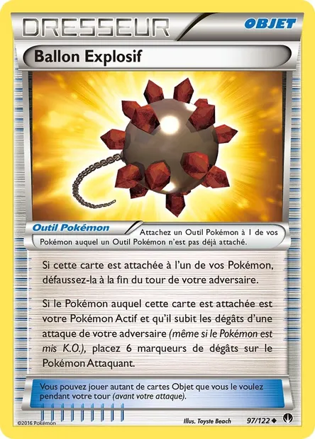 Ballon Explosif, carte Pokémon BKP 97 — extension Rupture Turbo