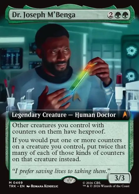 Dr. Joseph M'Benga, Magic card TRK 469 — Star Trek set