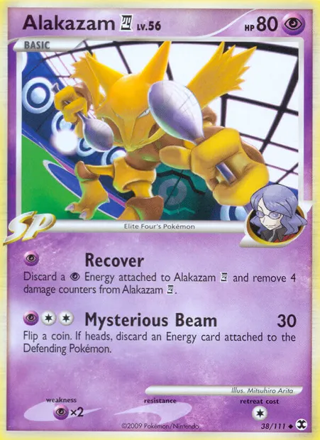 Alakazam E4, Pokémon card RR 38 — Rising Rivals set