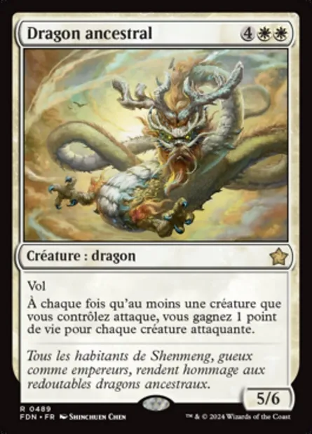Dragon ancestral, carte Magic FDN 489 — extension Foundations