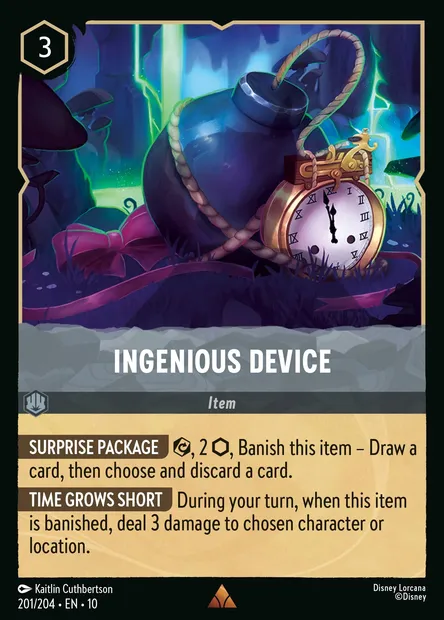 Ingenious Device, Disney Lorcana card CH10-201 — Whispers in the Well set