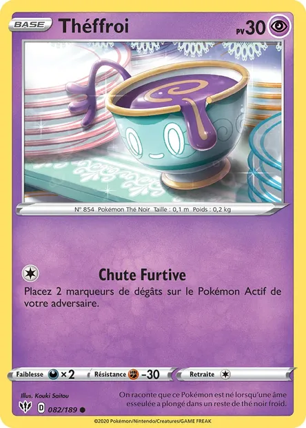 Théffroi, carte Pokémon DAA 82 — extension Ténèbres Embrasées