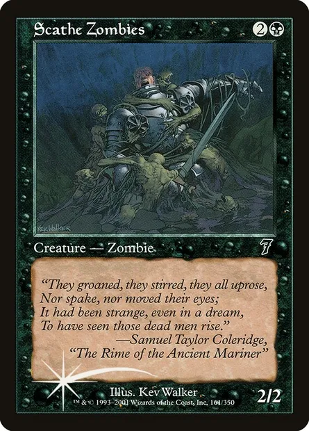 Zombies dévastateurs, carte Magic 7ED 161★ — extension Septième Edition