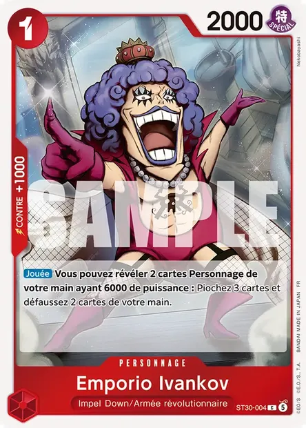 Emporio Ivankov, carte One Piece ST30-004 — extension LUFFY ET ACE