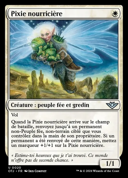 Pixie nourricière, carte Magic OTJ 20 — extension Outlaws of Thunder Junction