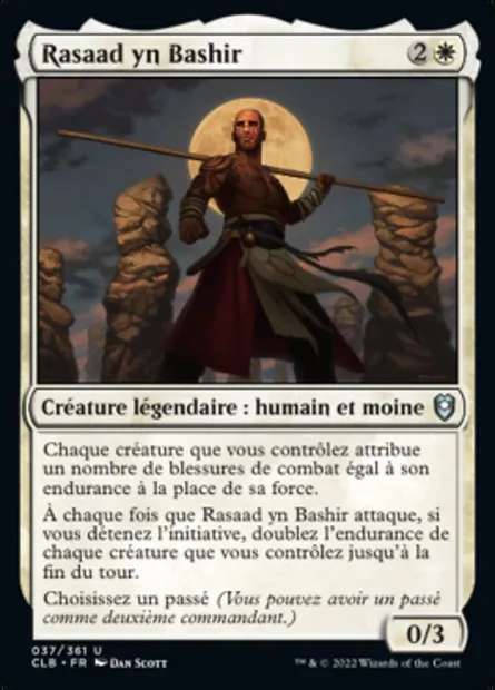 Rasaad yn Bashir, carte Magic CLB 37 — extension Commander Légendes : la bataille de la Porte de Baldur