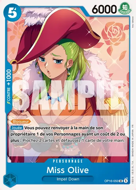 Miss Olive, carte One Piece OP16-050 — extension L'HEURE DE LA BATAILLE DÉCISIVE
