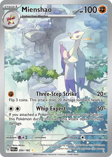 Mienshao, Pokémon card PAR 200 — Paradox Rift set