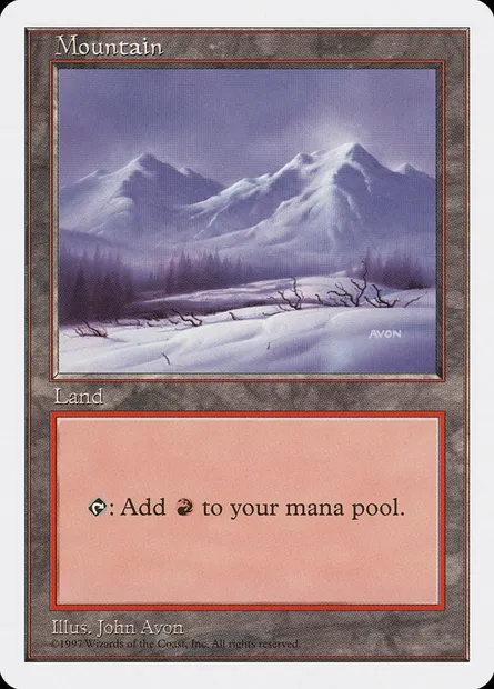 Montagne, carte Magic 5ED 442 — extension Cinquième Edition