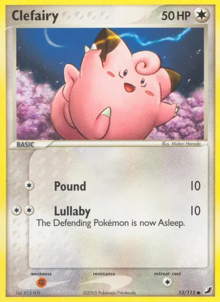 Clefairy, Pokémon card UF 53 — Unseen Forces set