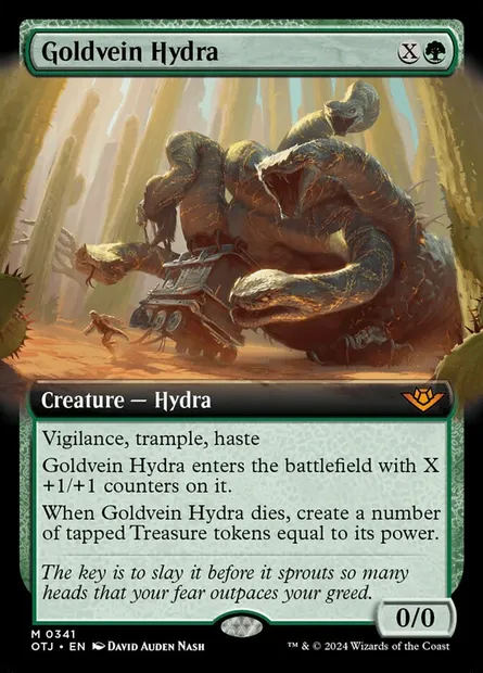 Goldvein Hydra, Magic card OTJ 341 — Outlaws of Thunder Junction set