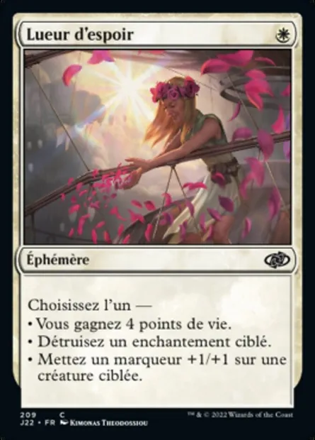 Lueur d'espoir, carte Magic J22 209 — extension Jumpstart 2022