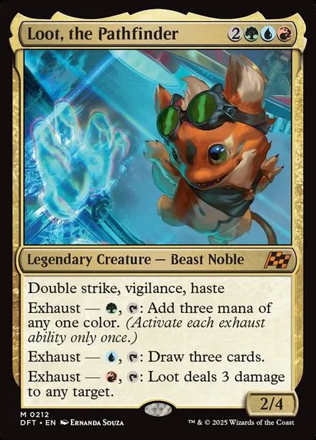 Loot, the Pathfinder, Magic card DFT 212 — Aetherdrift set