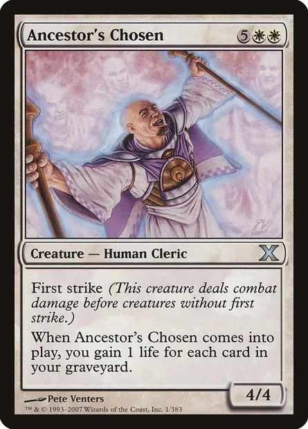 Ancestor's Chosen, Magic card 10E 1 — Tenth Edition set
