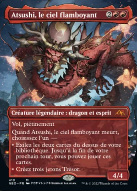 Atsushi, le ciel flamboyant, carte Magic NEO 410 — extension Kamigawa: La Dynastie Néon