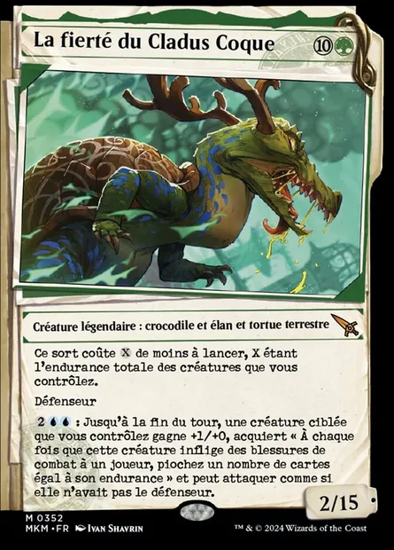 La fierté du Cladus Coque, carte Magic MKM 352 — extension Murders at Karlov Manor