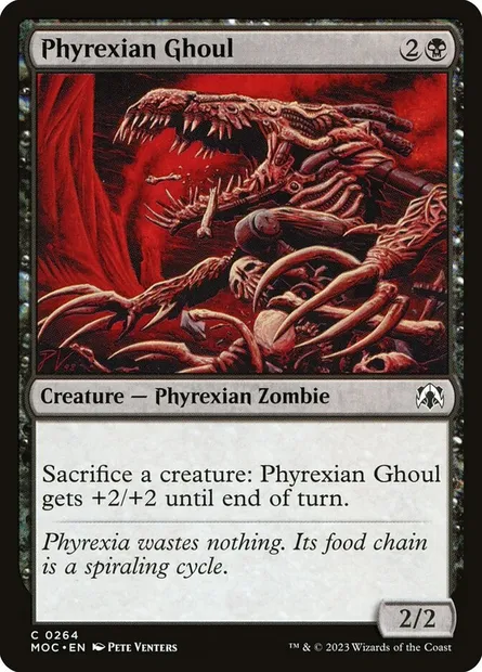 Phyrexian Ghoul, Magic card MOC 264 — March of the Machine Commander set
