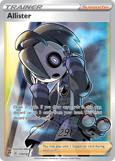 Allister, Pokémon card VIV 179 — Vivid Voltage set