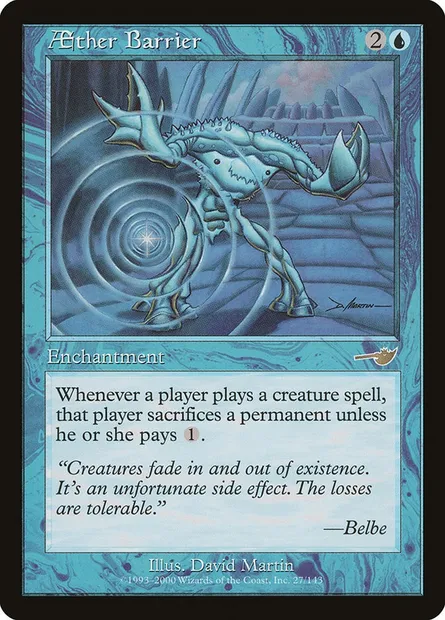Aether Barrier, Magic card NEM 27 — Nemesis set