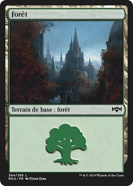 Forêt, carte Magic RNA 264 — extension L'allégeance de Ravnica