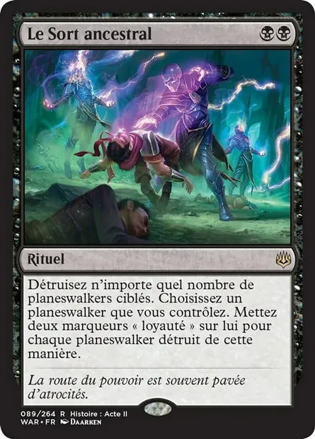 Le Sort ancestral, carte Magic WAR 89 — extension La guerre des Planeswalkers