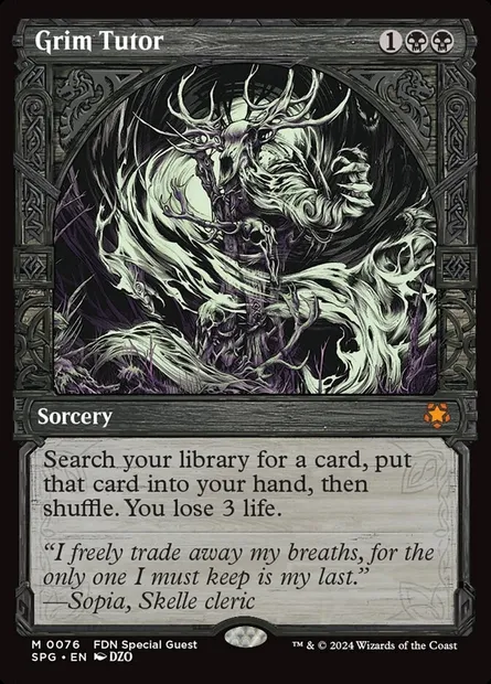 Grim Tutor, Magic card SPG 76 — Special Guests set