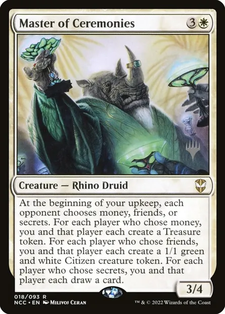 Master of Ceremonies, Magic card PNCC 18p — New Capenna Commander Promos set