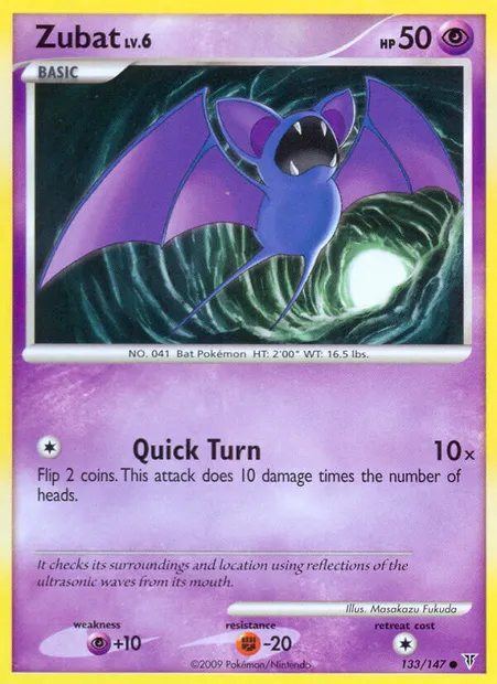 Zubat, Pokémon card SV 133 — Supreme Victors set
