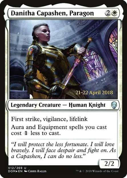 Danitha Capashen, Paragon, Magic card PDOM 12s — Dominaria Promos set