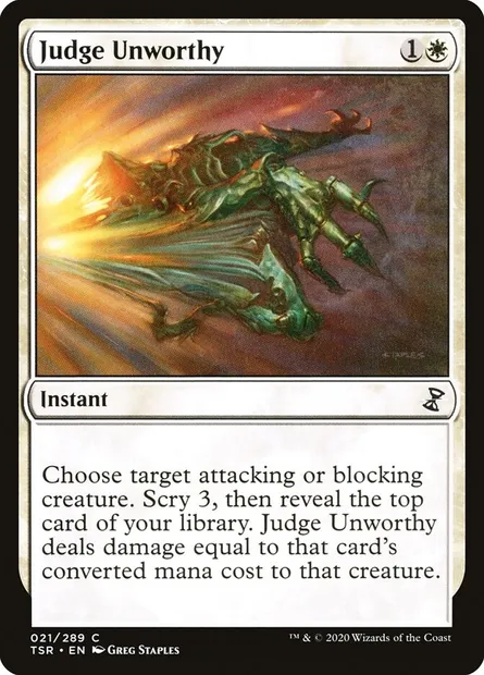 Judge Unworthy, Magic card TSR 21 — Time Spiral Remastered set