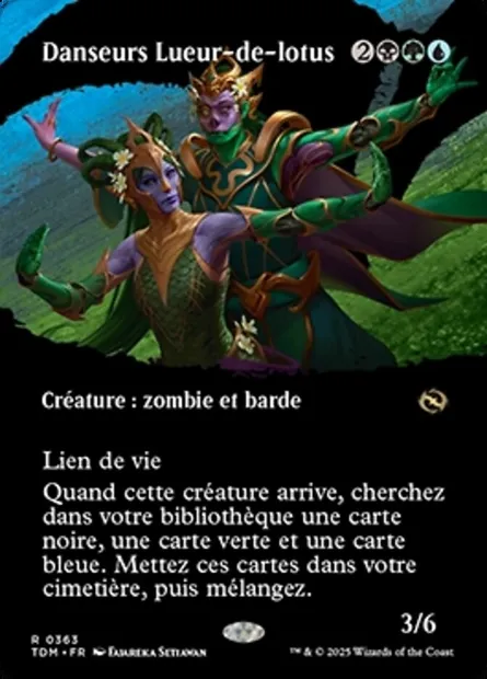 Danseurs Lueur-de-lotus, carte Magic TDM 363 — extension Tarkir: Dragonstorm