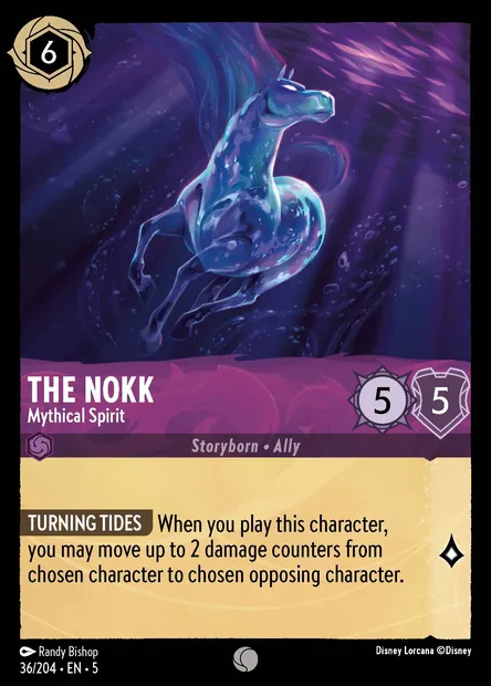 The Nokk - Mythical Spirit, Disney Lorcana card CH5-036 — Shimmering Skies set
