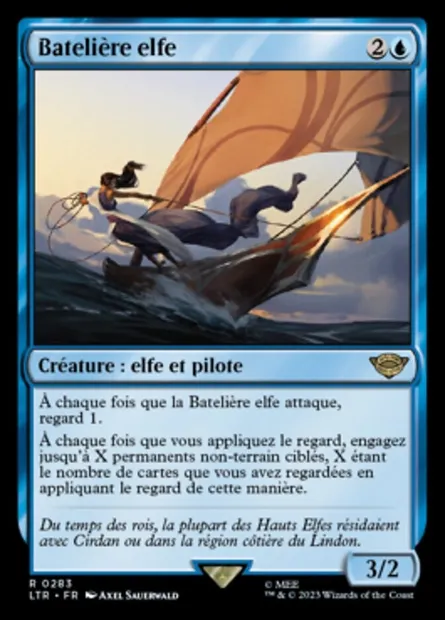 Batelière elfe, carte Magic LTR 283 — extension Le Seigneur des Anneaux : chroniques de la Terre du Milieu