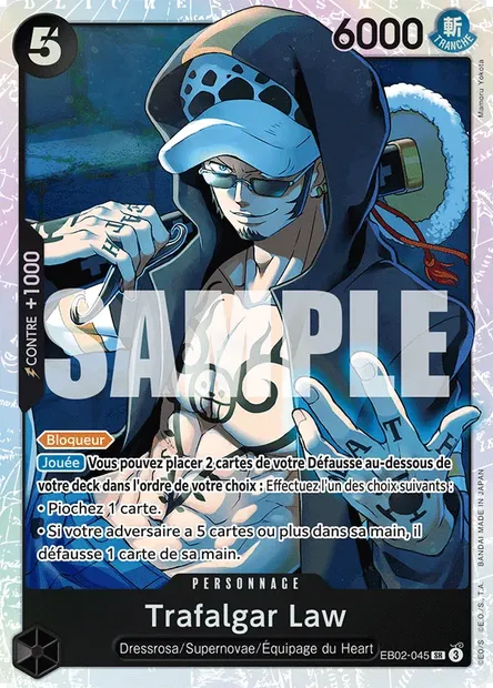 Trafalgar Law, carte One Piece EB02-045 — extension Anime 25th Collection