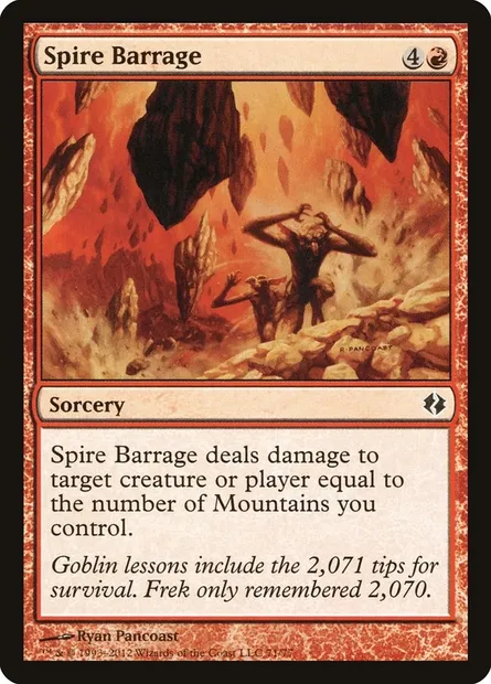 Spire Barrage, Magic card DDI 71 — Duel Decks: Venser vs. Koth set