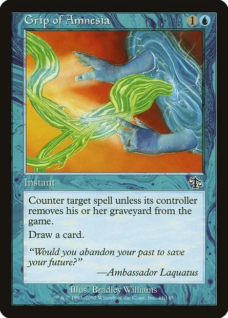 Poigne d'amnésie, carte Magic JUD 41 — extension Jugement